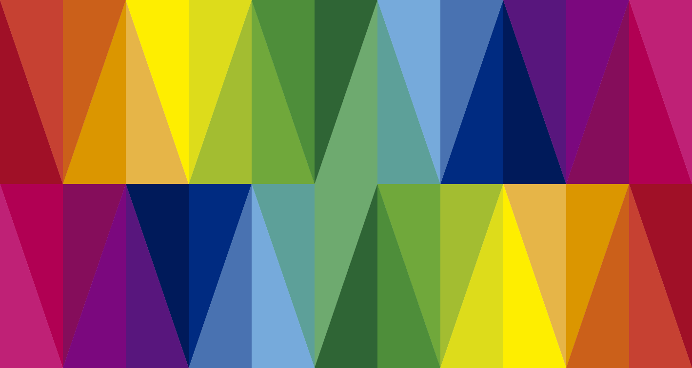 Tappeto in vinile geometrico Triangoli arcobaleno - TenStickers