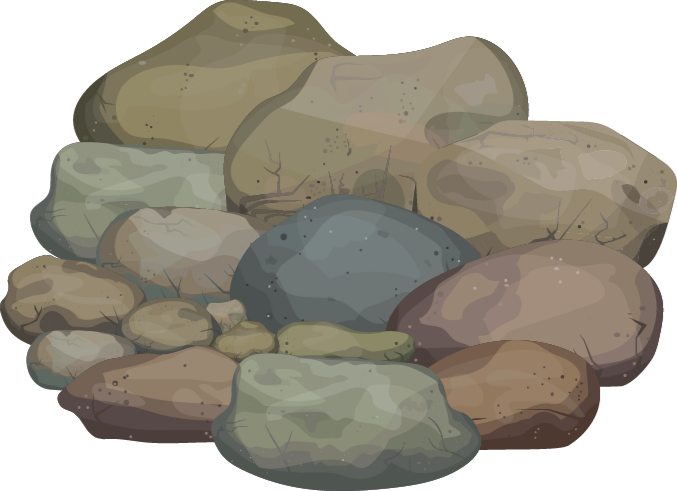 Tappeto vinile effetto pietra illustrazione di ciottoli - TenStickers