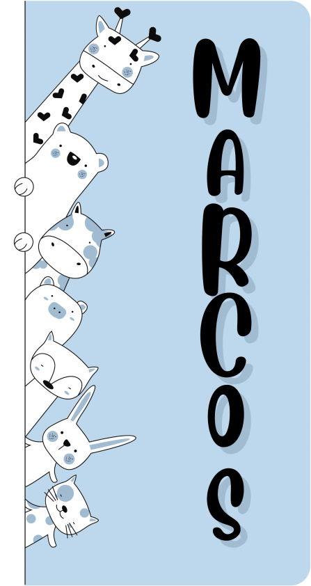 Tappeto vinile con nome creature personalizzate - TenStickers