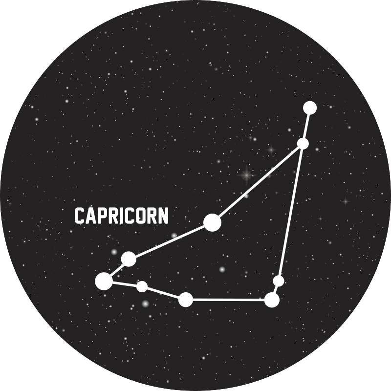 Tappetto vinile stelle costellazione del capricorno - TenStickers