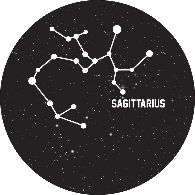 Tappetto vinile stelle costellazione del sagittario - TenStickers