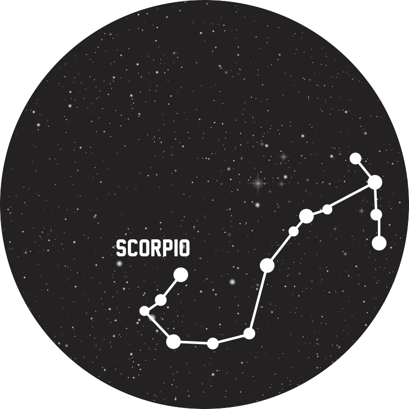 Tappetto vinile stelle costellazione dello scorpione - TenStickers