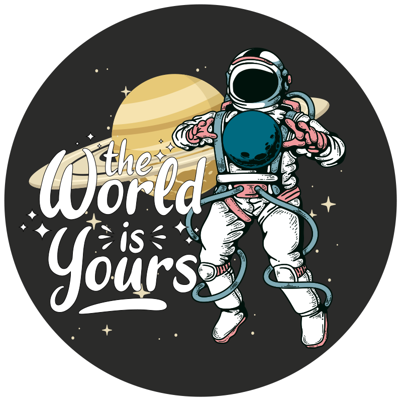 Tappeto vinile per ragazzi esplorazione degli astronauti - TenStickers