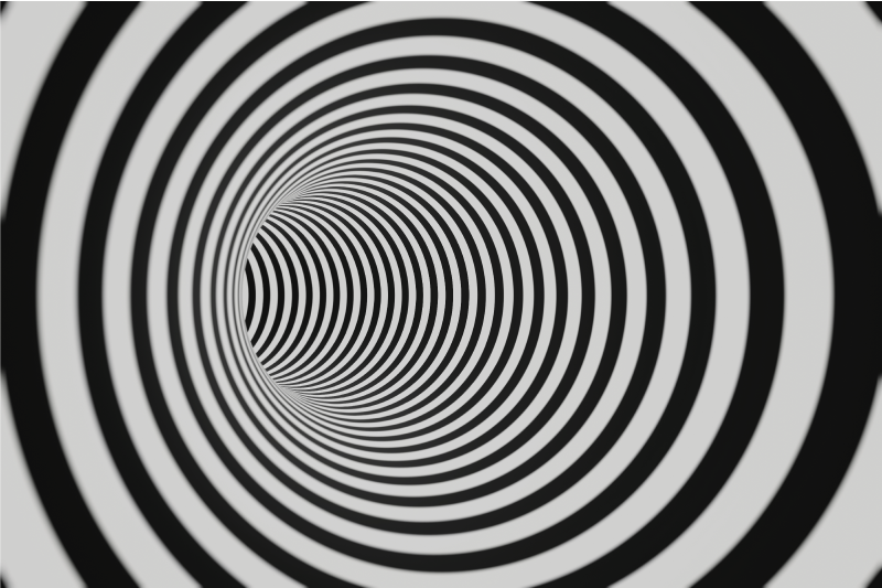 Tappeto vinile geometrico turbinio di illusione ottica - TenStickers