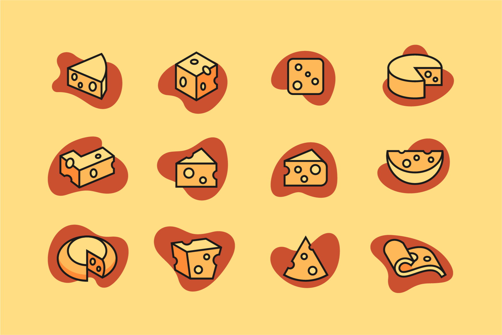 Tappeto vinile per bambini formaggio allegro - TenStickers