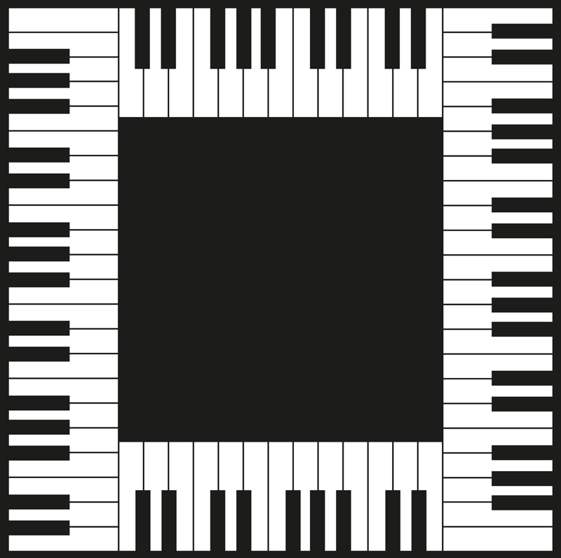 Tappeto vinile giochi layout tastiera pianoforte - TenStickers