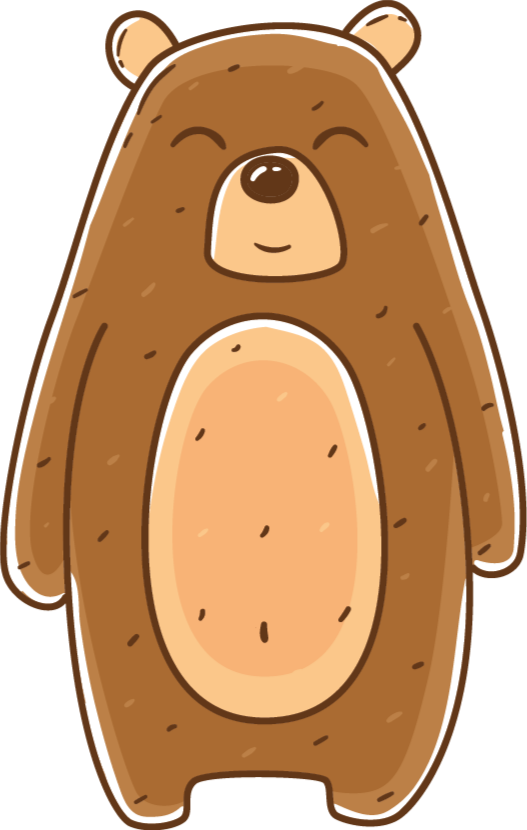 Tappeto vinile animali illustrazione dell'orso - TenStickers