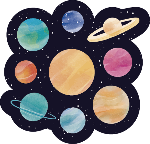 Tappeto vinile per bambini tema dello spazio planetario - TenStickers