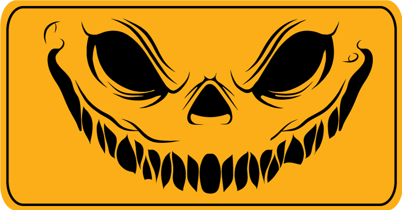 Tappeto vinile Halloween faccia sorridente e spettrale - TenStickers