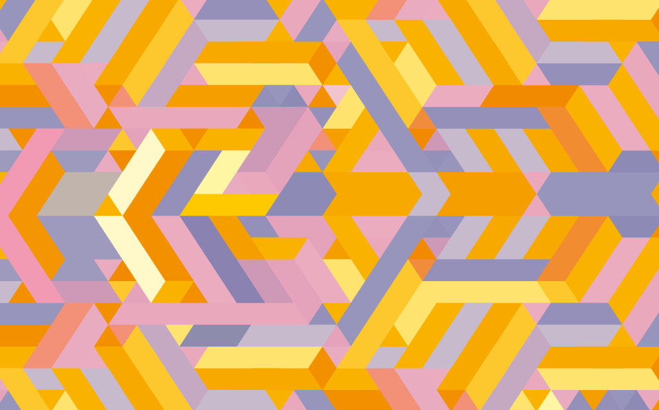 Tappeto vinile bagno sovrapposizione di motivi geometrici - TenStickers