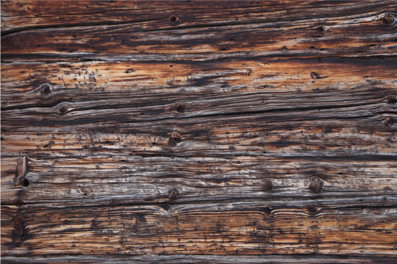 Tappeto vinile effetto legno dettaglio in legno rustico - TenStickers