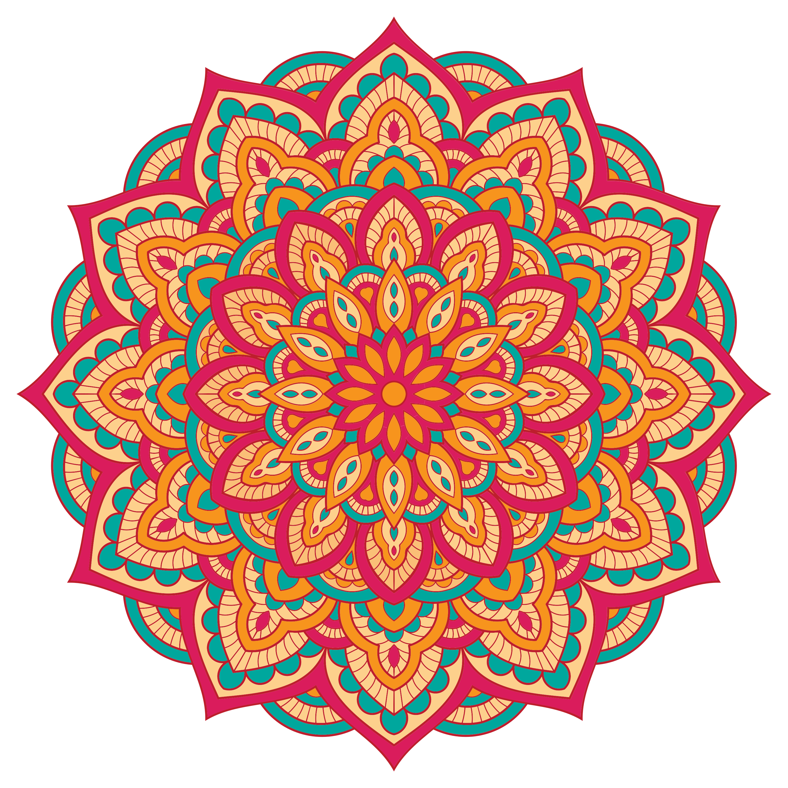 Tappeti in vinile Mandala Mandala colorati - TenStickers