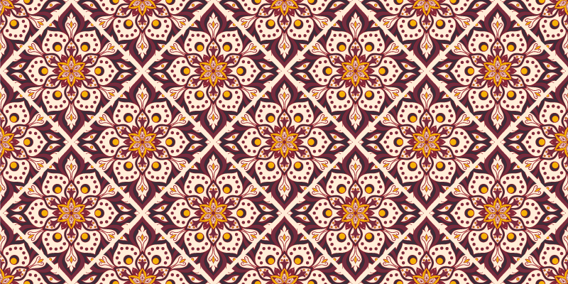 Tappeto vinile mosaico modello mandala mosaico - TenStickers