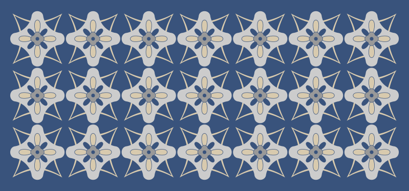 Tappeto vinile piastrelle composizione floreale - TenStickers