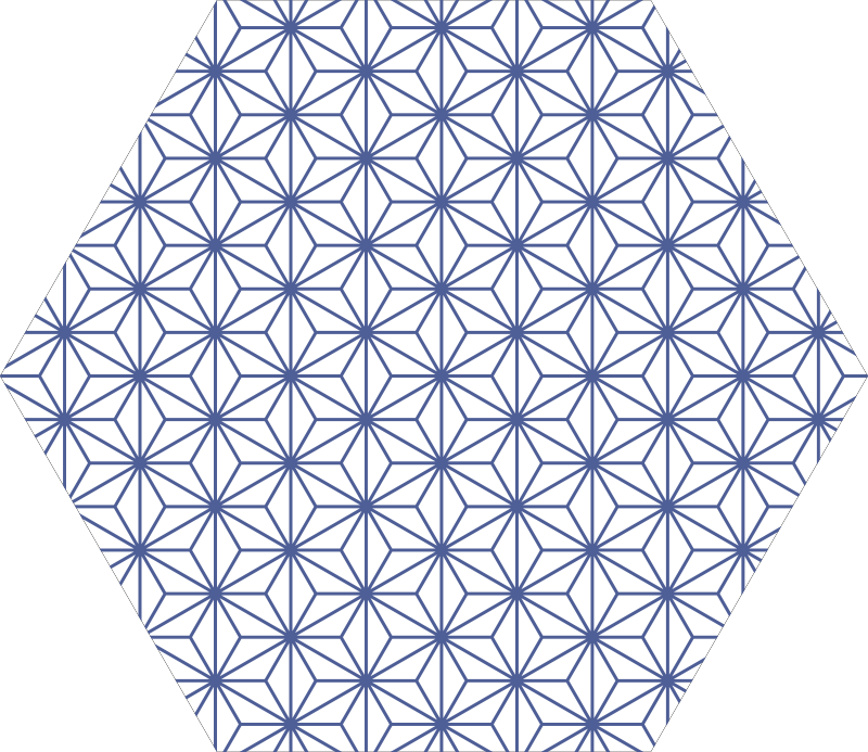 Tappeto vinile geometrico motivi geometrici a stella - TenStickers