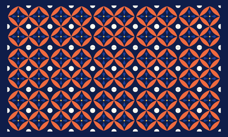 Tappeto vinile geometrico display con motivi geometrici - TenStickers