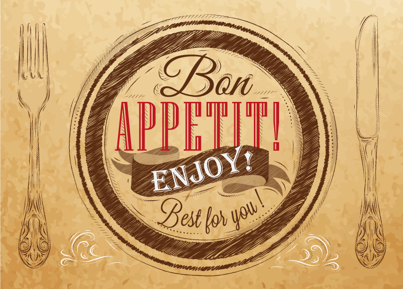 Tappeto vinile frase buon appetito e buon appetito - TenStickers