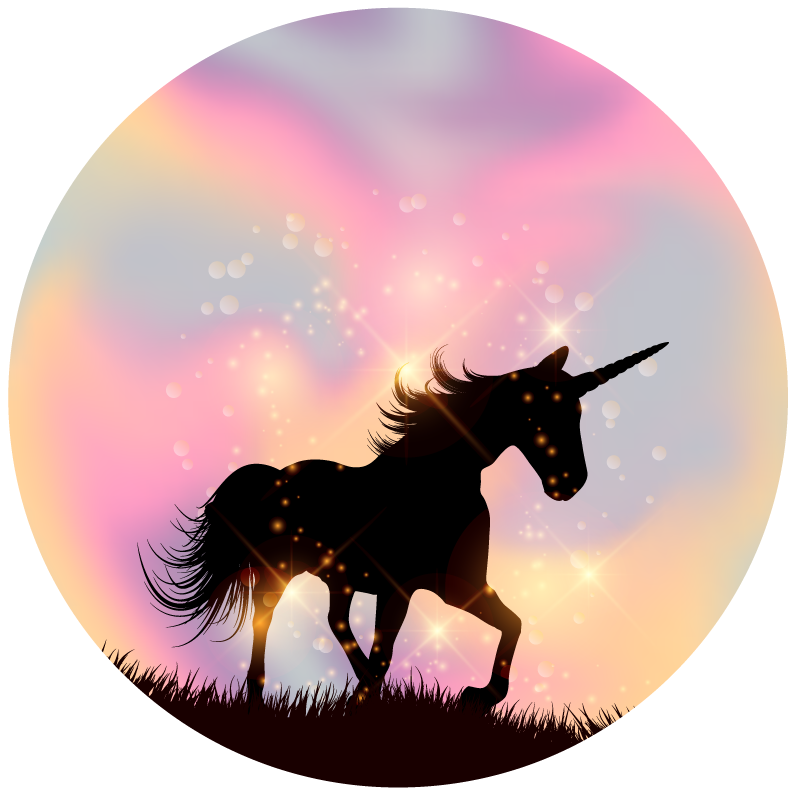 Tappeto vinile animali unicorno galattico - TenStickers
