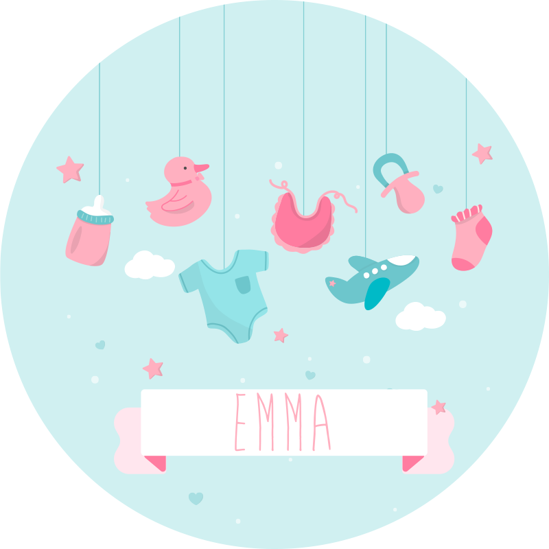 Tappeto vinile bebé asilo nido personalizzato - TenStickers