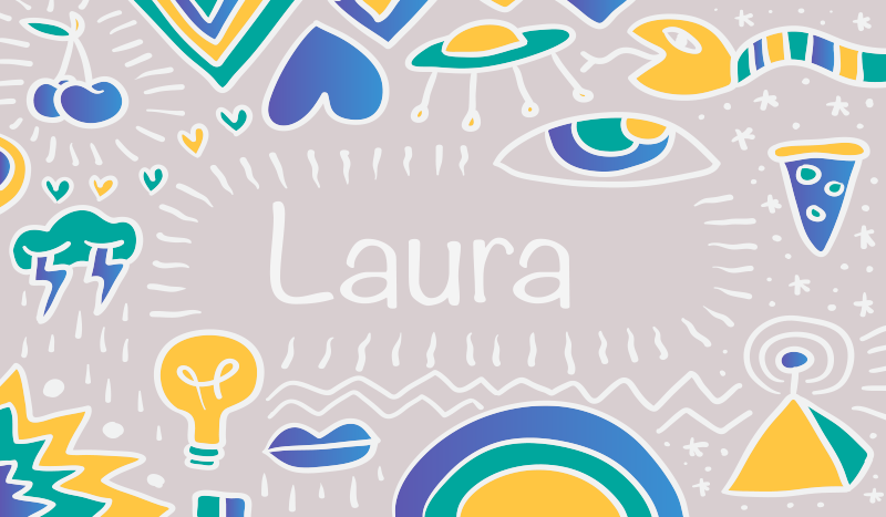 Tappeto vinile con nome tappetino giocoso personalizzato - TenStickers