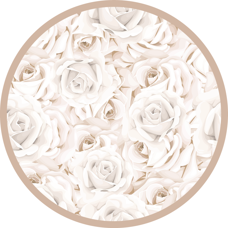 Tappeto vinile fiori elegante motivo a rose - TenStickers