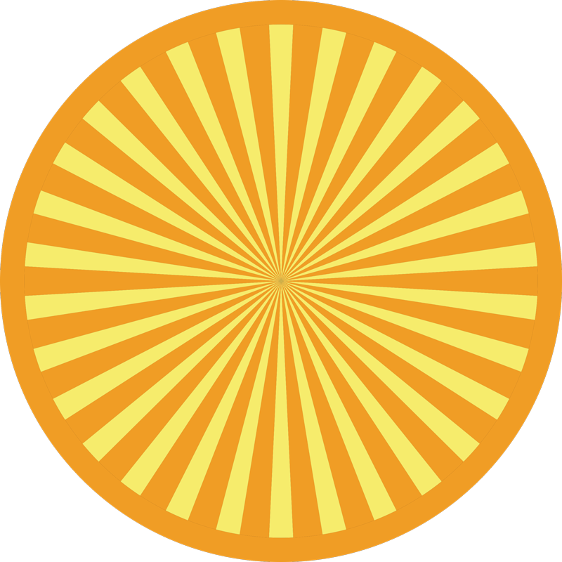 Tappeto vinile strisce matrice circolare a raggi di sole - TenStickers