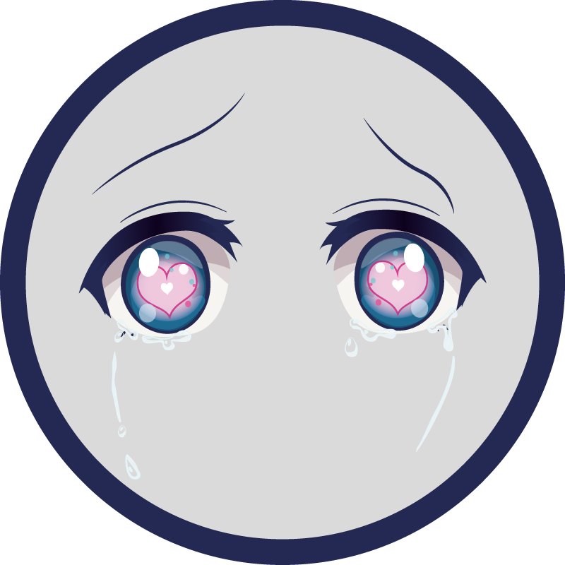 Tappeto vinile per bambini faccia da anime che piange - TenStickers