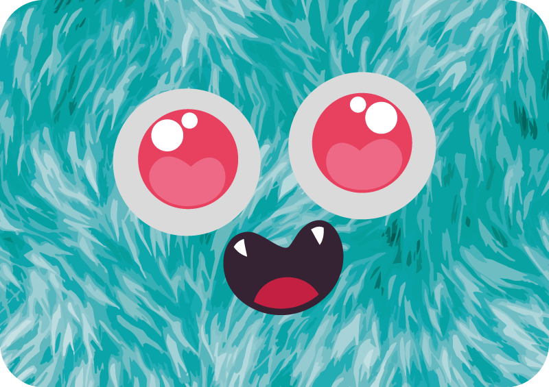 Tappeto vinile per bambini faccia da mostro - TenStickers