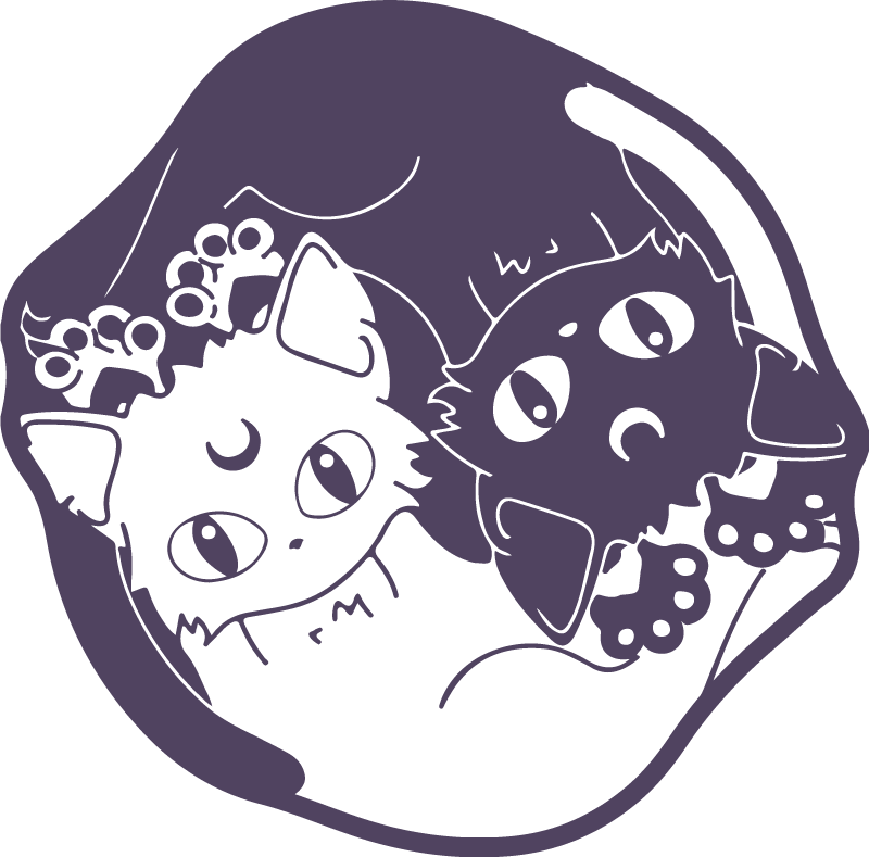 Tappeto vinile per bambini duo di gatti giocosi - TenStickers