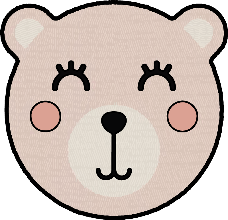 Tappeto vinile per bambini pezzo di carattere dell'orso - TenStickers