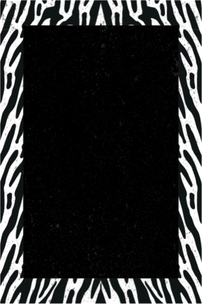 Tappeto vinile stampa animale zebra monocromatica - TenStickers