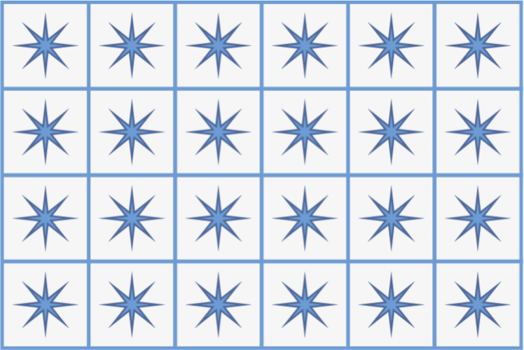 Tappeto vinile piastrelle tessere stella bussola - TenStickers