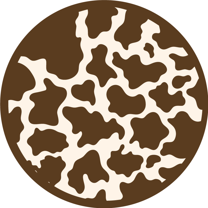Tappeto vinile stampa animale pelle di mucca circolare - TenStickers