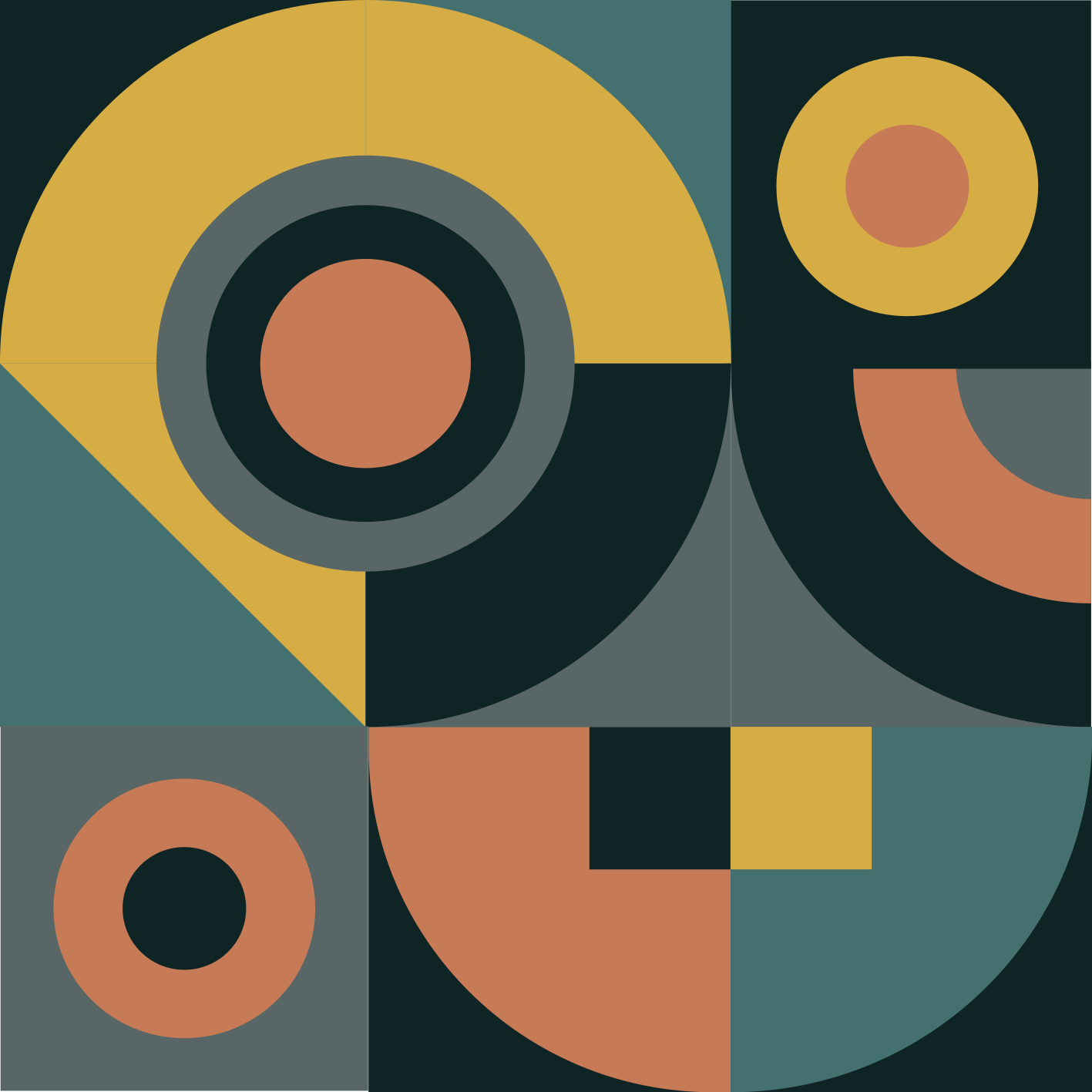 Tappeto vinile geometrico composizione di forme geometriche - TenStickers