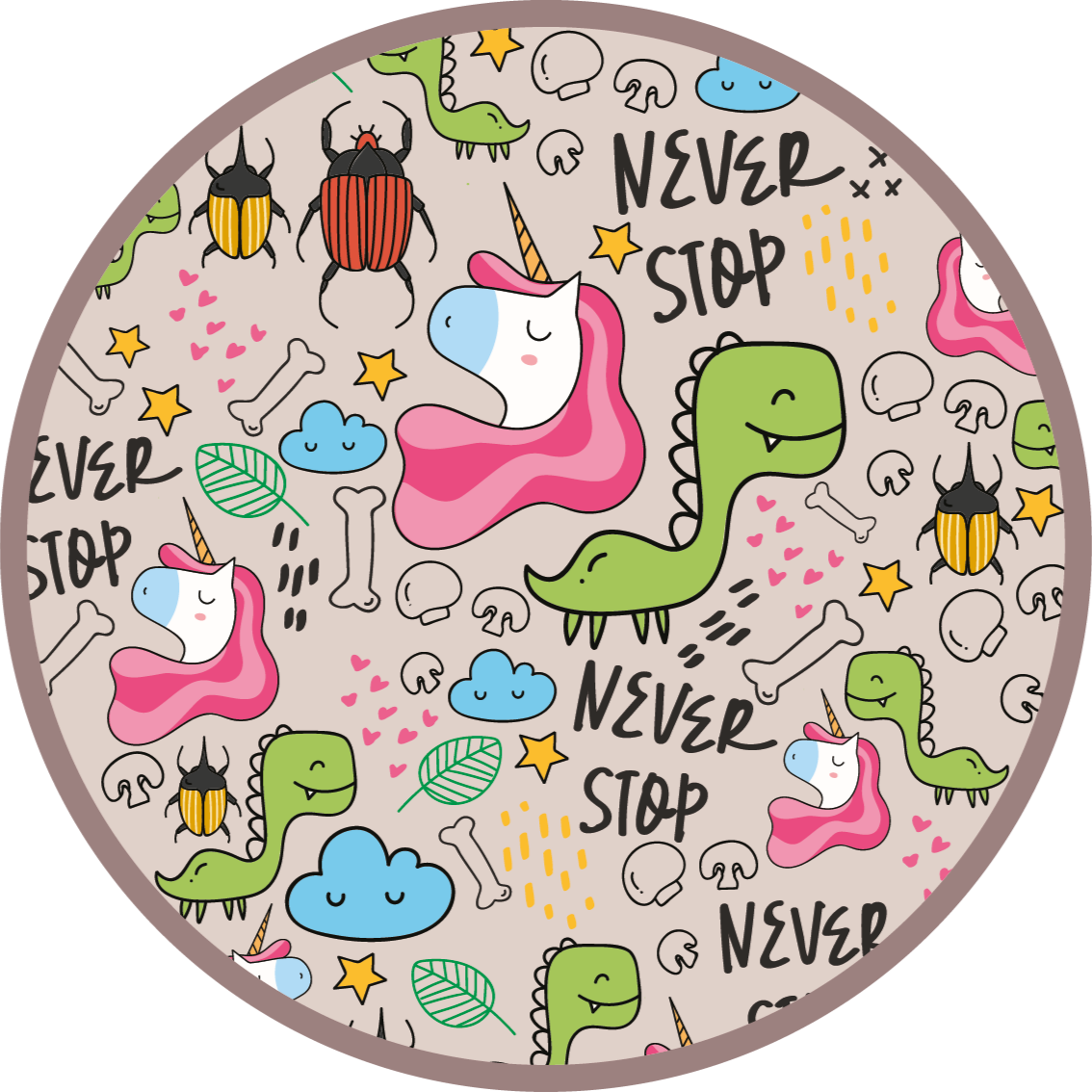 Tappeto vinile per bambini design giocoso di unicorno - TenStickers