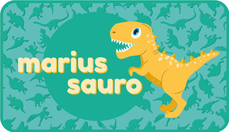 Tappeto vinile per bambini dinosauro personalizzato - TenStickers