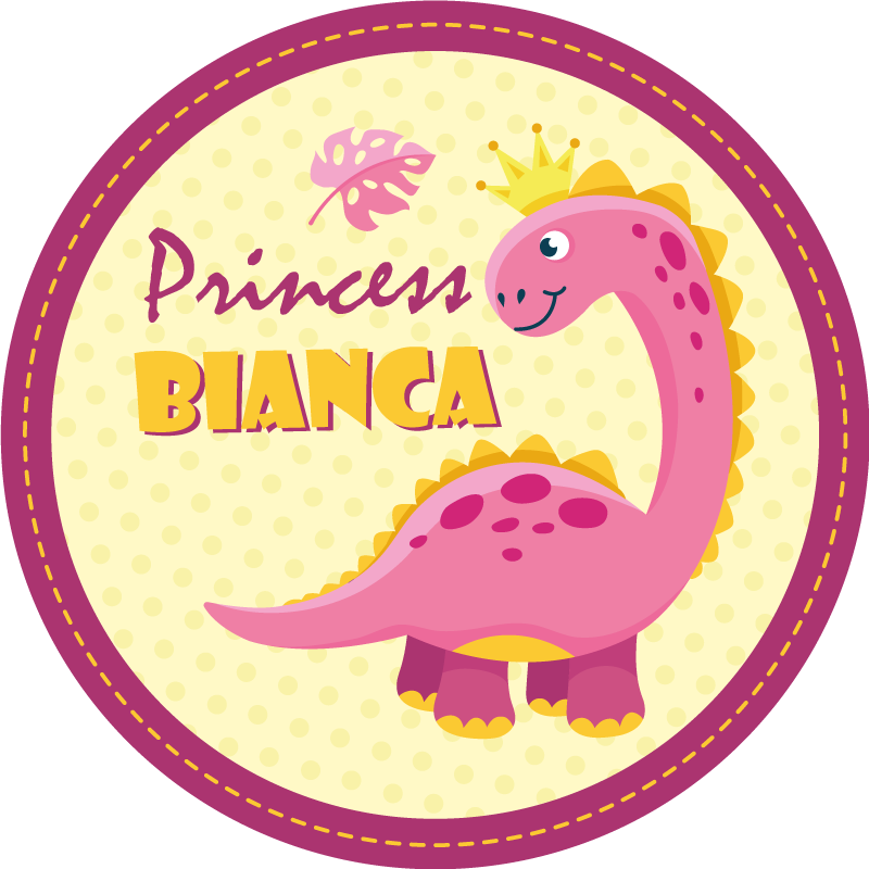 Tappeto vinile bebé principessa dinosauro - TenStickers