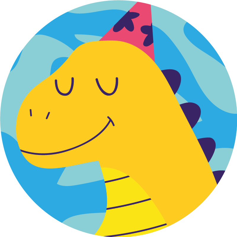 Tappeto vinile per bambini tema della festa dei dinosauri - TenStickers