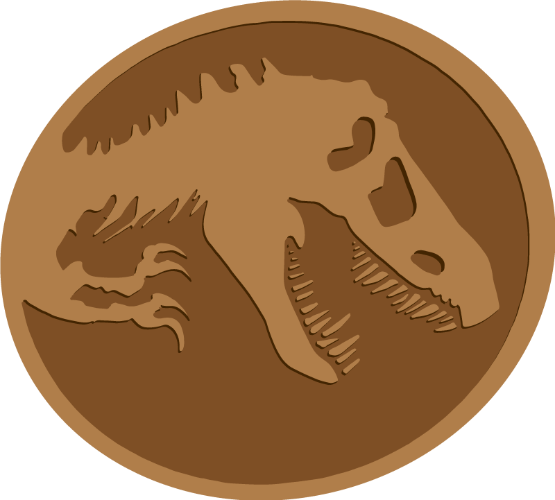 Tappeto vinile animali raffigurazione fossile dinosauro - TenStickers