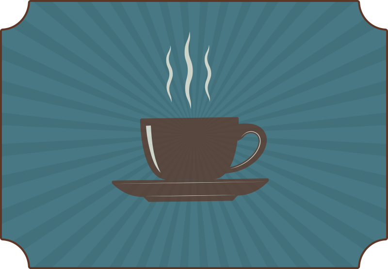 Tappeto vinile frase caffè fumante - TenStickers