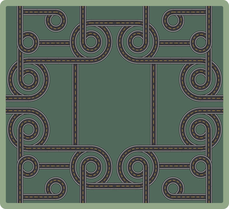 Tappeto vinile strade modello della carreggiata - TenStickers