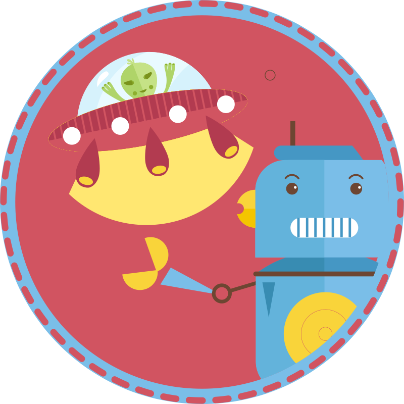 Tappeto vinile per bambini gioco di robot sottomarini - TenStickers