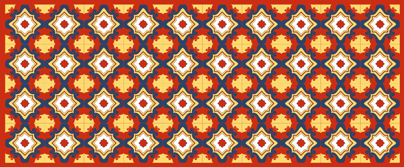 Tappeto vinile mosaico corridore di mosaico intricato - TenStickers