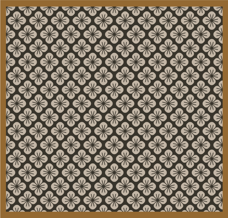 Tappeto vinile geometrico motivo geometrico floreale - TenStickers