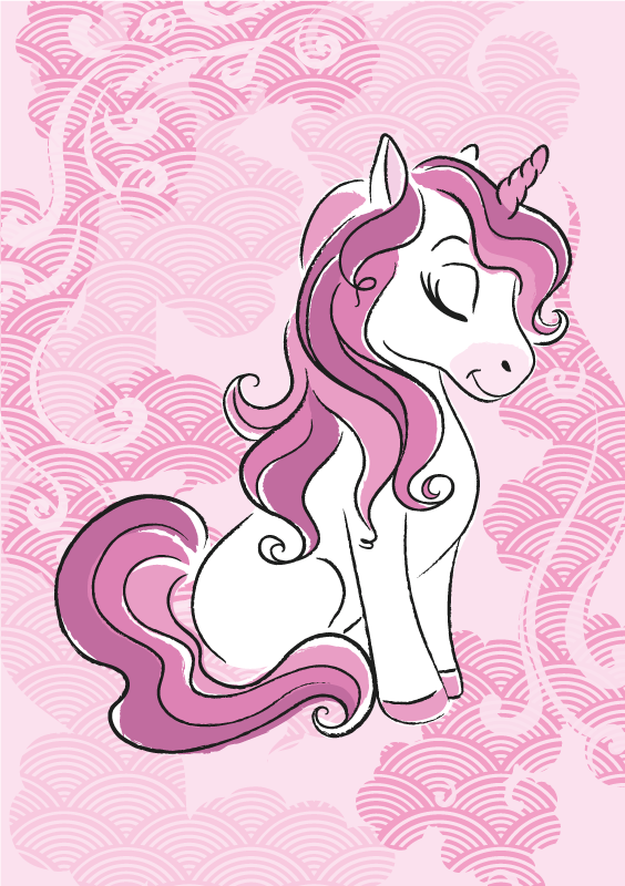 Tappeto vinile per bambini unicorno incantato - TenStickers