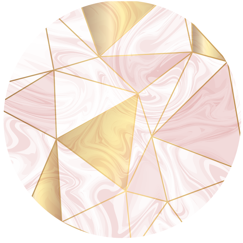 Tappeto vinile geometrico composizione geometrica in marmo - TenStickers