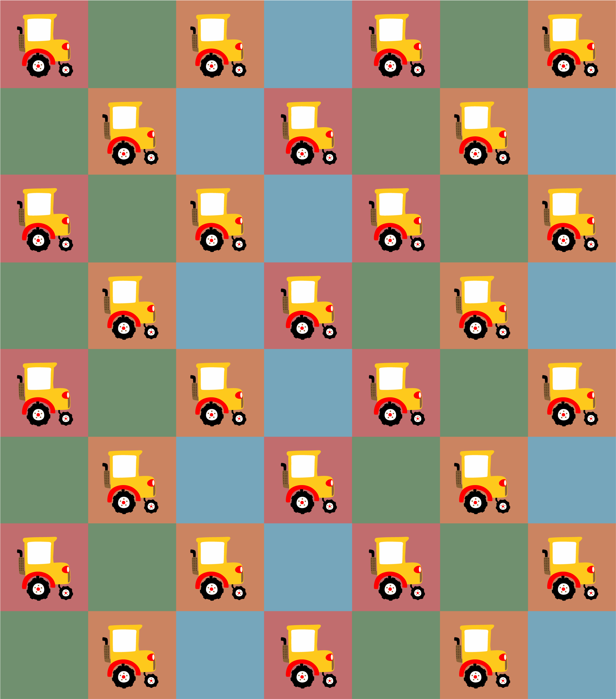 Tappeto vinile per bambini modello del trattore - TenStickers