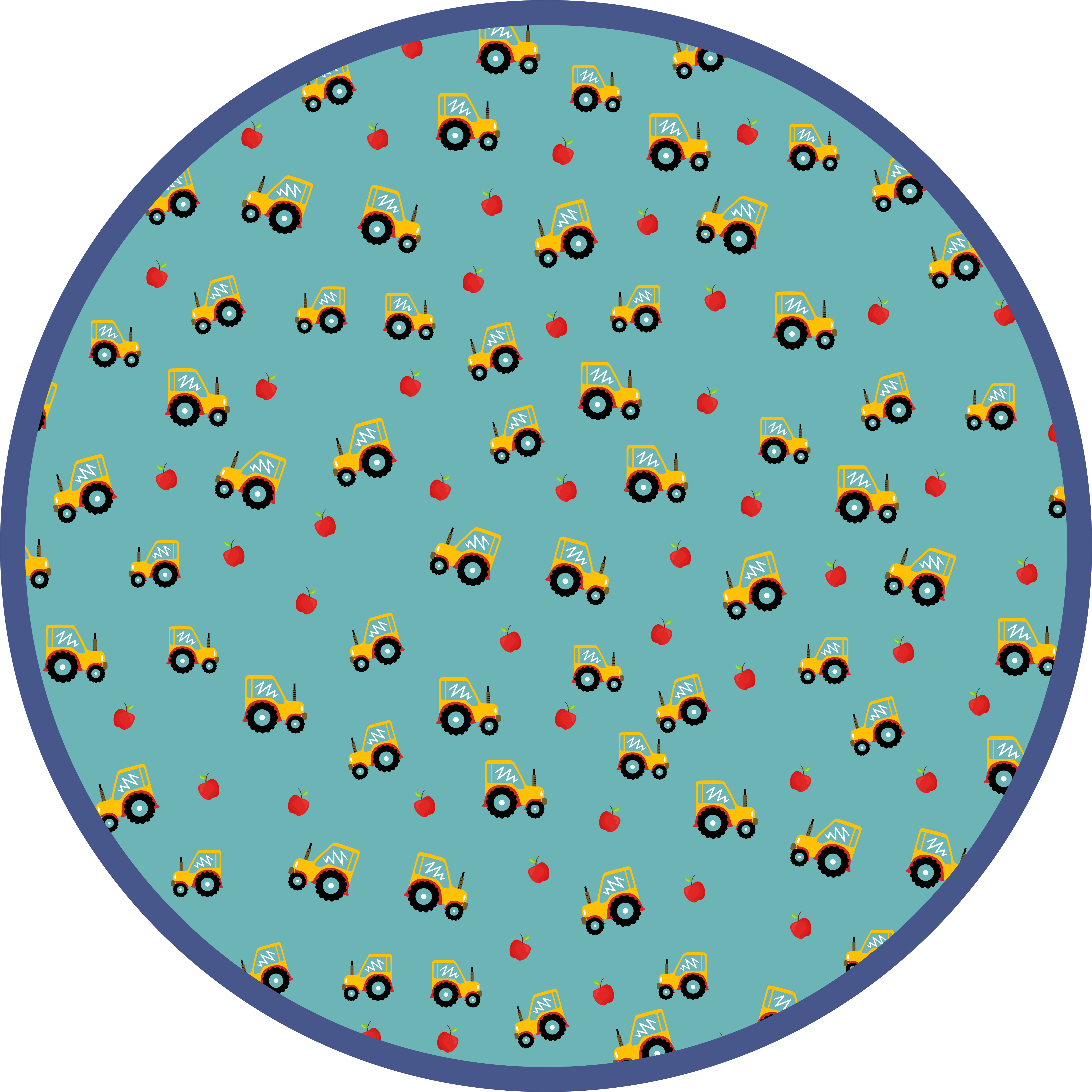 Tappeto vinile per bambini motivo giocoso del trattore - TenStickers