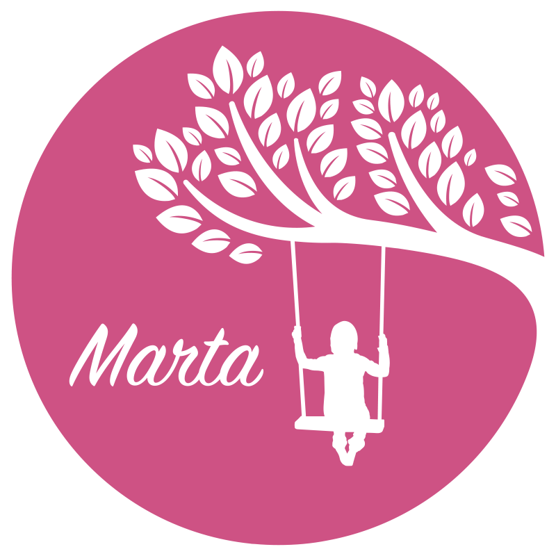 Tappeto vinile con nome altalena personalizzata - TenStickers