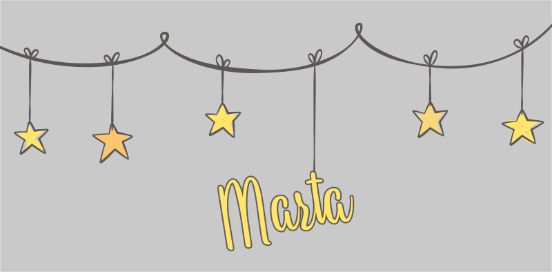 Tappeto vinile con nome stellato personalizzato - TenStickers